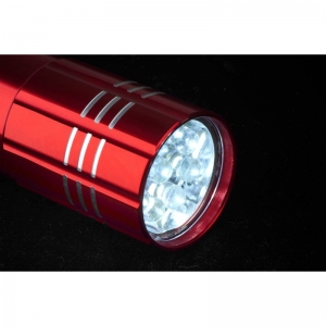 9-diodowa latarka Jewel LED, czerwony