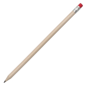 Ołówek z gumką, czerwony