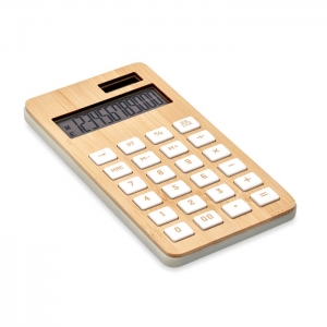 Bambusowy kalkulator z logo CALCUBIM, MO6216-40