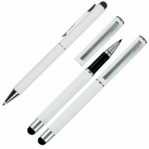 Zestaw piśmienny długopis i pióro kulkowe soft touch CLAUDIE