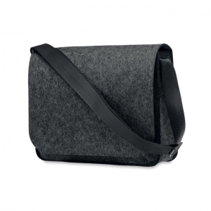 Filcowa torba listonoszka lub torba na laptopa RPET z zapięciem na rzep. BAGLO, MO6186-15
